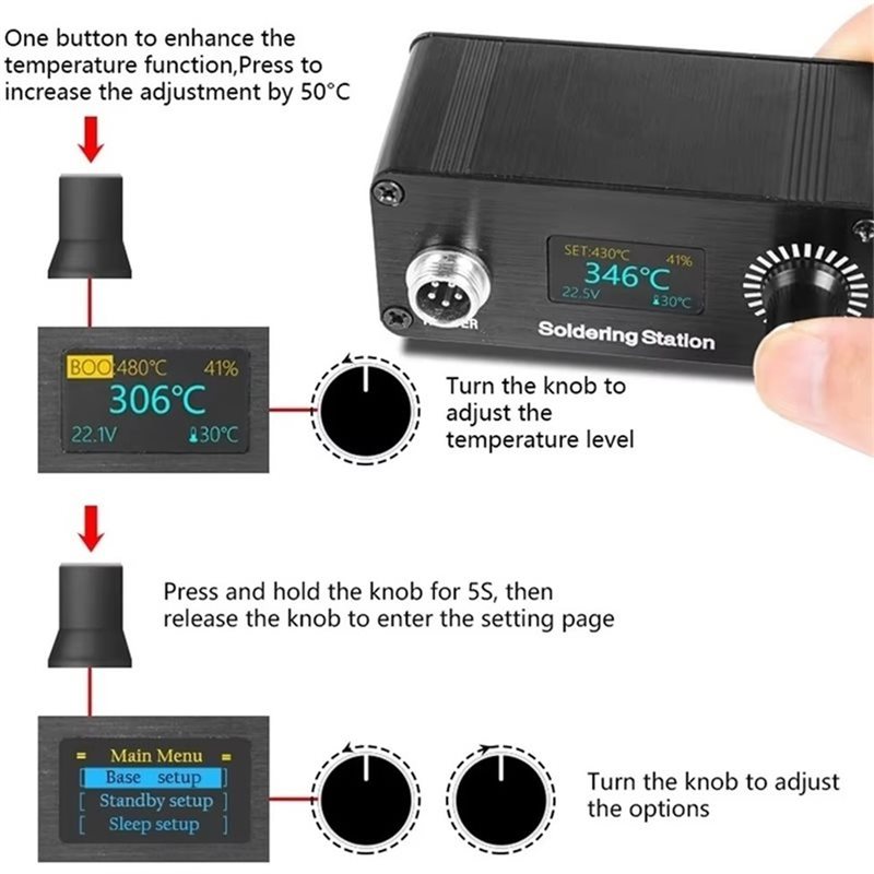 【A56X】T12 Portable Mini Digita - đánh giá và giá Digital Soldering Station T12