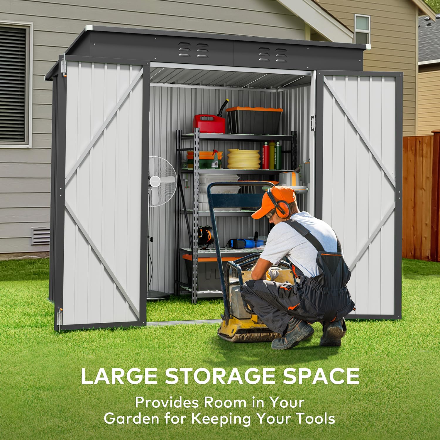 Metal Outdoor Storage Shed 6x4 - đánh giá và giá Garden Tools