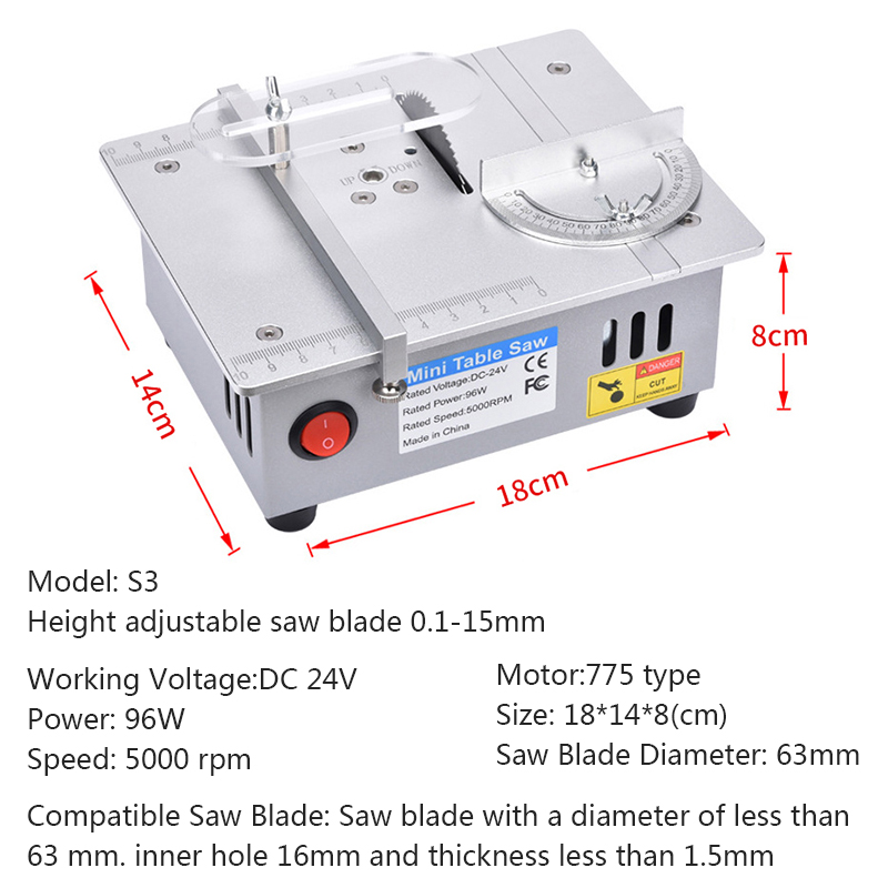 Mini Table Saw 96W 5000RPM Woo - đánh giá và giá Mini Table Saw For Woodworking