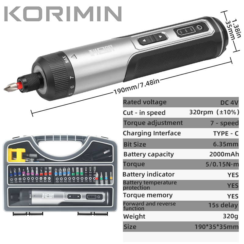 Cordless Electric Screwdriver  - đánh giá và giá Electric Screwdriver Rechargeable Usb