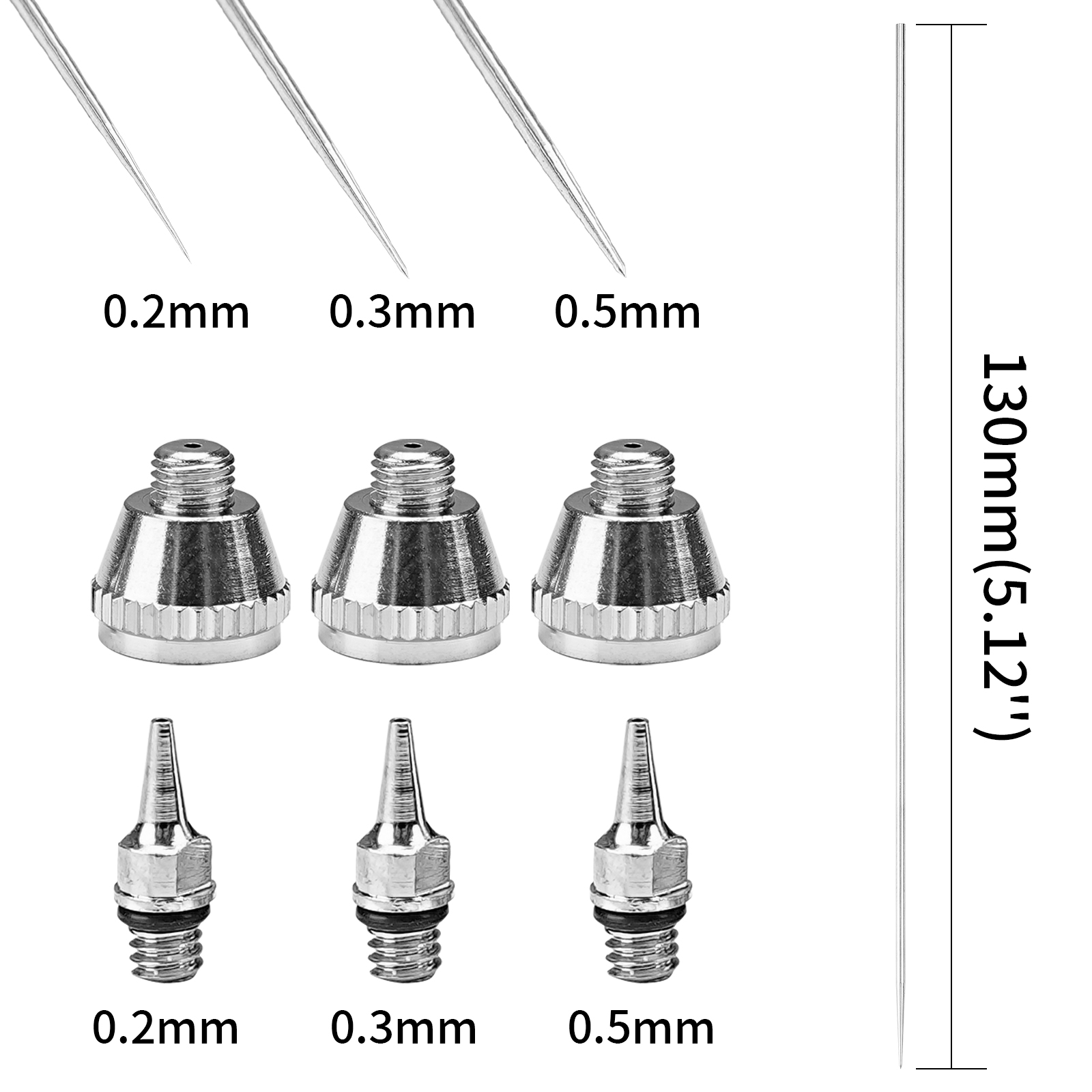 Set 3 0.2/0.3/0.5Mm Bình Bơm P - đánh giá và giá Airbrush Kit With Mini Compressor
