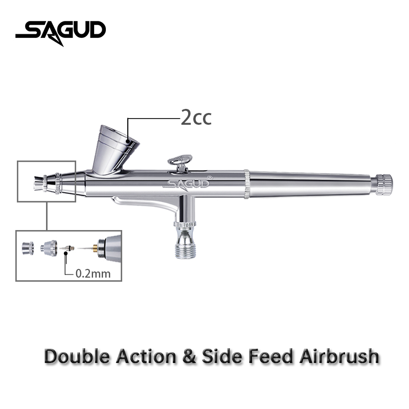 SAGUD Airbrush Model SD-135 0. - đánh giá và giá Airbrush Kit With Mini Compressor