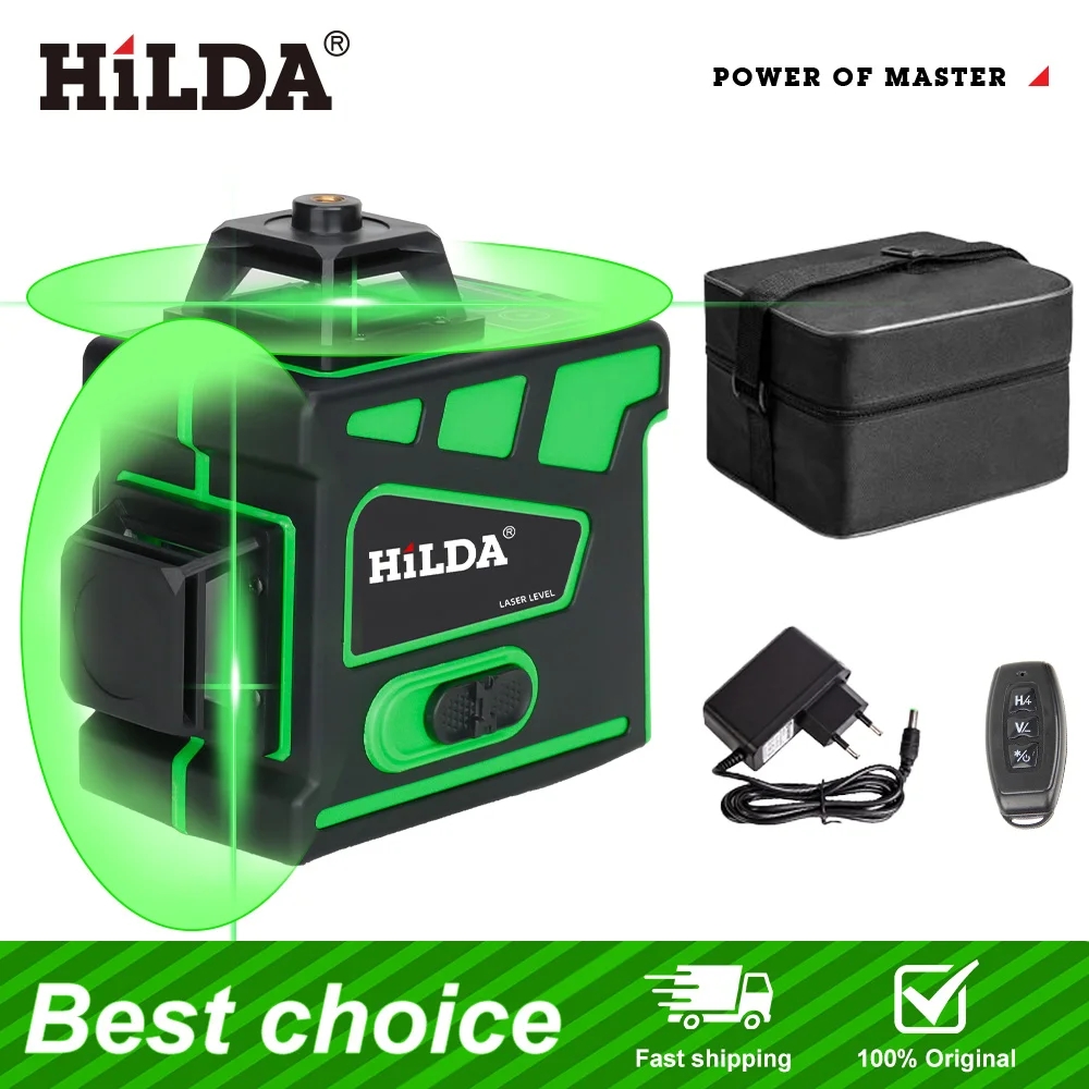 HILDA 16/12 Lines Super Powerf - đánh giá và giá Laser Level 16 Lines 4D Green